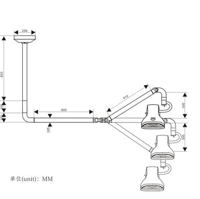 Hospital Medical Clinic Dental Exam Lamp Ceiling Type LED Examination Lamp