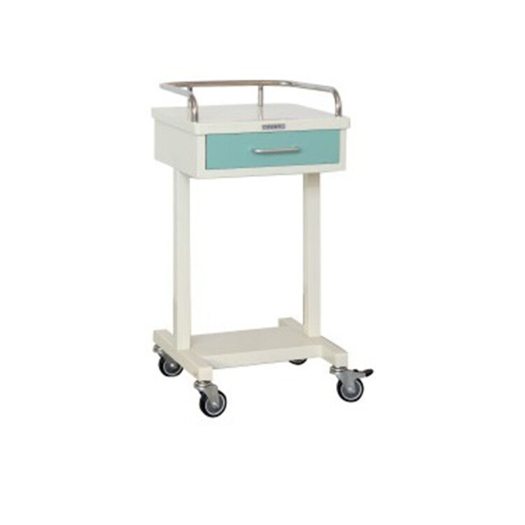 Hospital Furniture Crash Cart Table Instrument High Quality Medicine Four Wheels Medical Stainless Steel Clinical Trolley