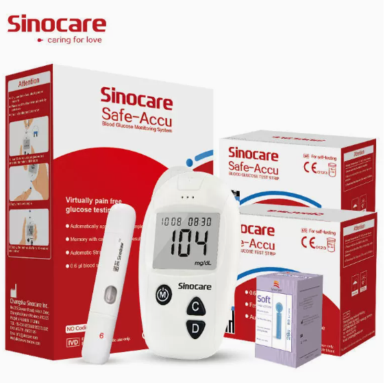 Accurate Blood Glucose Meter Blood Glucose Monitor Blood Sugar Meter with 50 test Strips & 50 Sterile Lancets